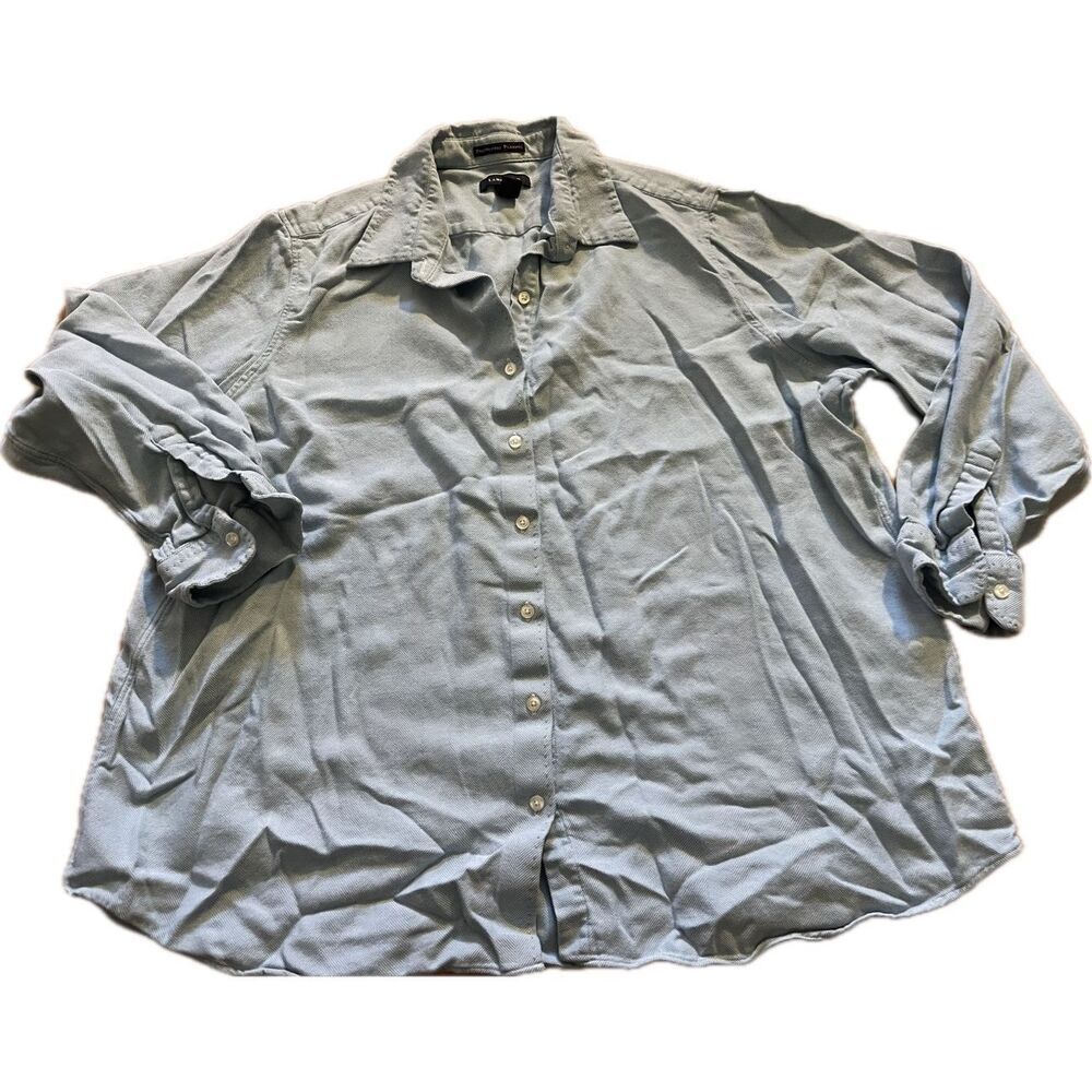 Land’s End Portuguese Flannel 100% Cotton Button Up Shirt Women’s plus Size 2X